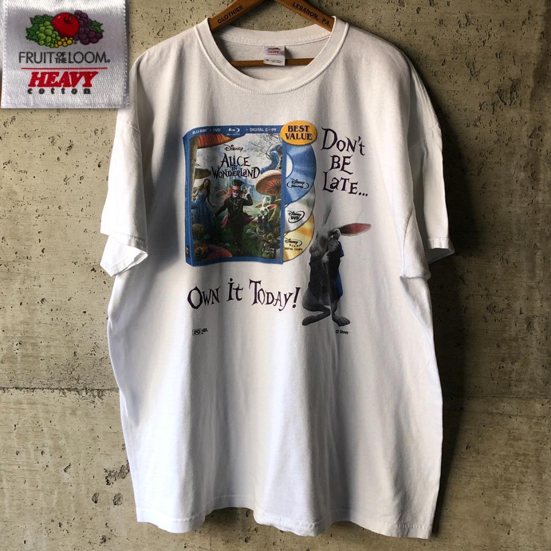 ビンテージ　レア　両面　ディズニー　アリス　Tシャツ　旧タグ Disney - ミッキーマウス usタグ ビンテージ古着90s 80s 激レア
