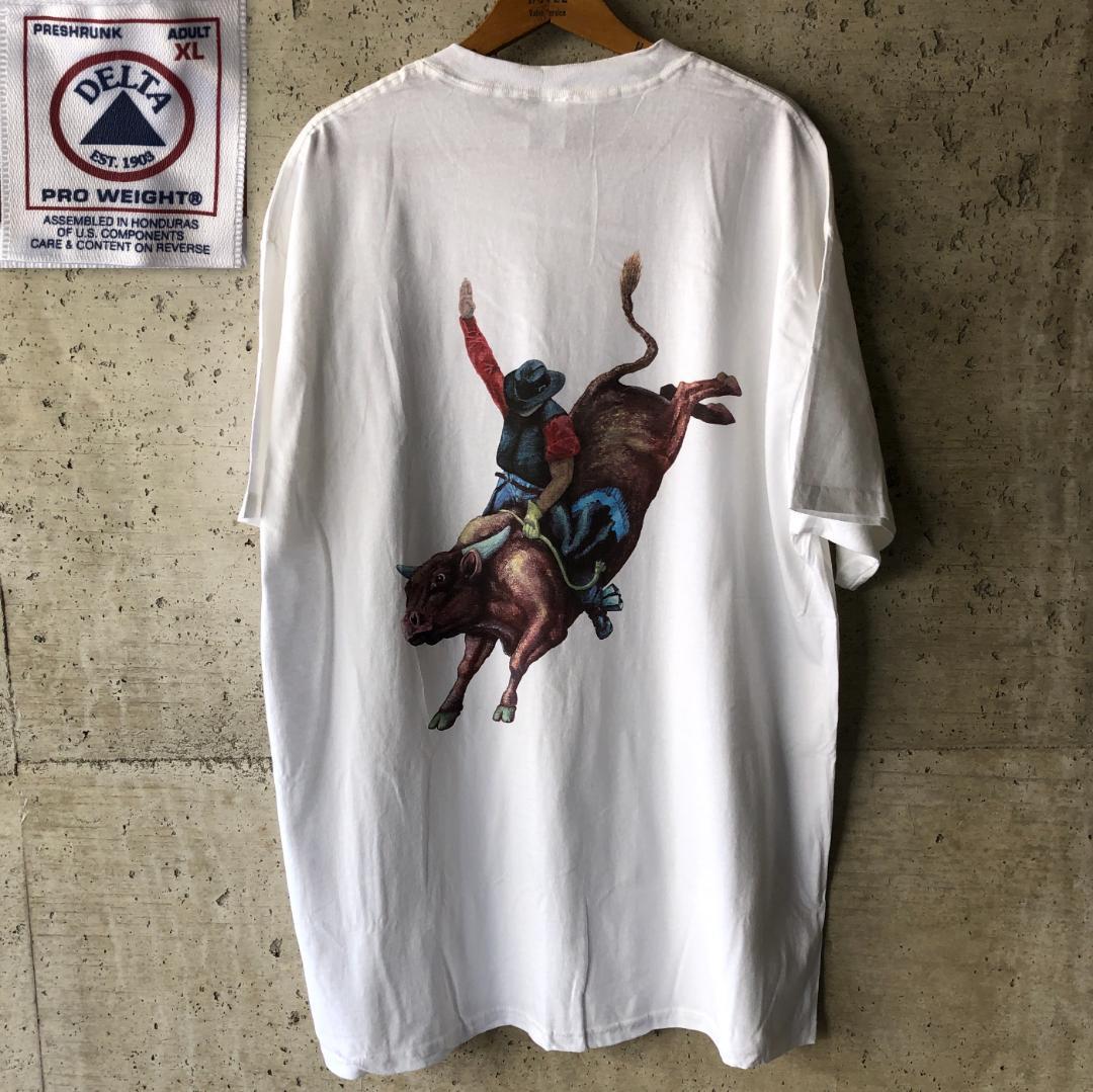 XZ438 00s Tシャツ ブル・ダーラム 闘牛 ロデオ タバコ プロモ|福井産米と雑貨 おじま商店