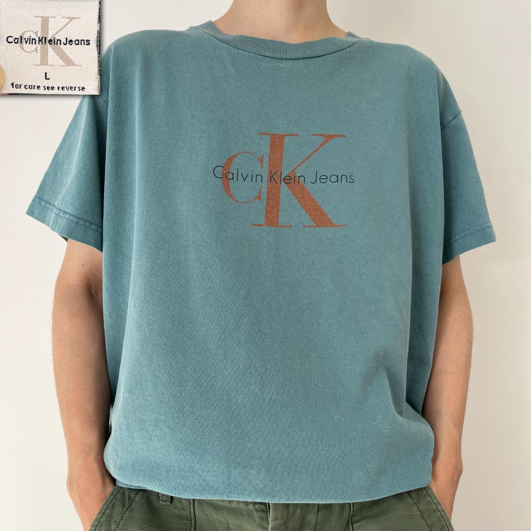 GG136 00s Tシャツ カルバンクラインジーンズ ロゴ USA製