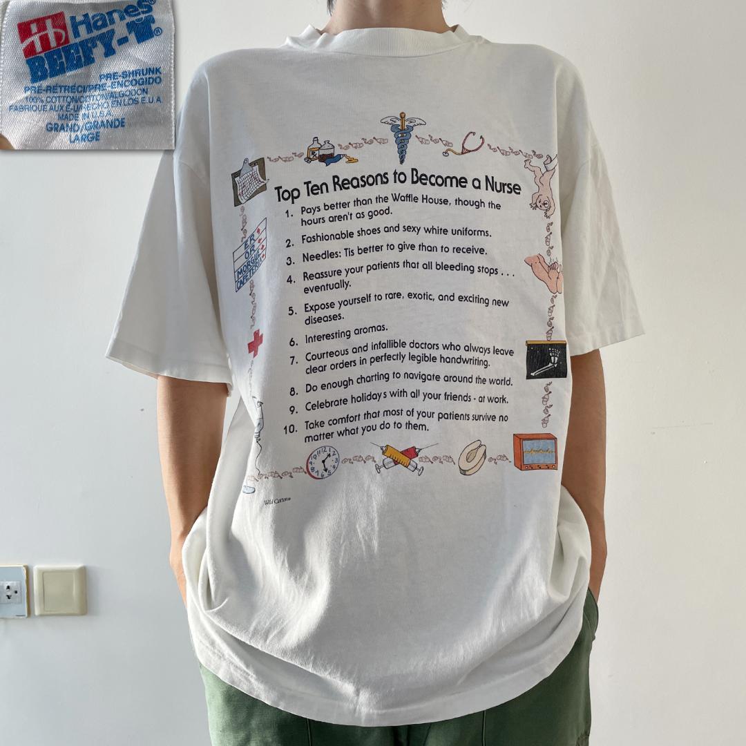 GF851 90s Tシャツ アメリカ赤十字 看護師 USA製 シングルステッチ