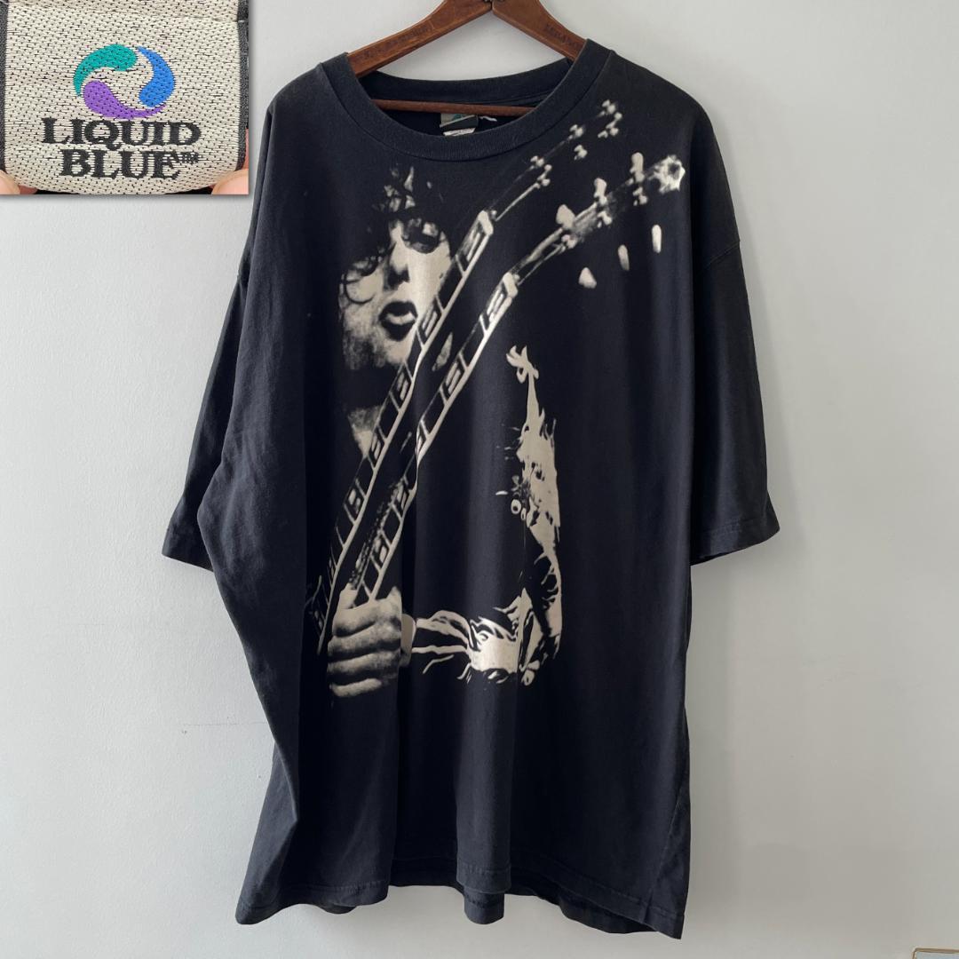 GG229 00s Tシャツ ジミーペイジ ビンテージ リキッドブルー 5XL