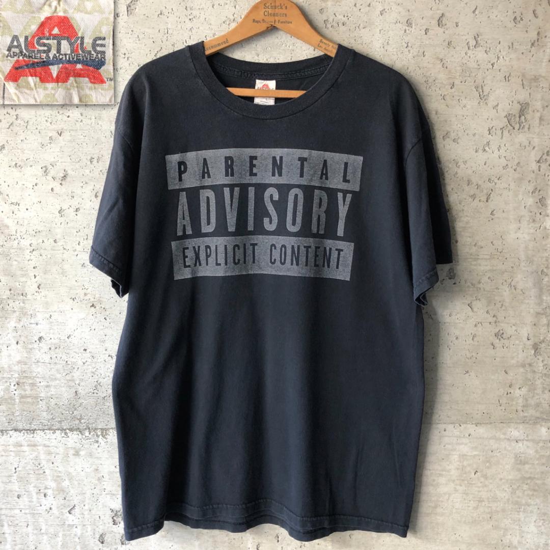 GG356 Tシャツ 00s 暴力的な内容 保護者注意マークビンテージ 古着