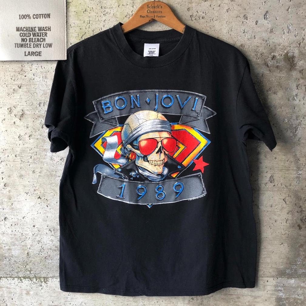 XZ741 80s ボンジョビ BON JOVI 1989年 Tシャツ キムタク｜福井産米と雑貨 おじま商店