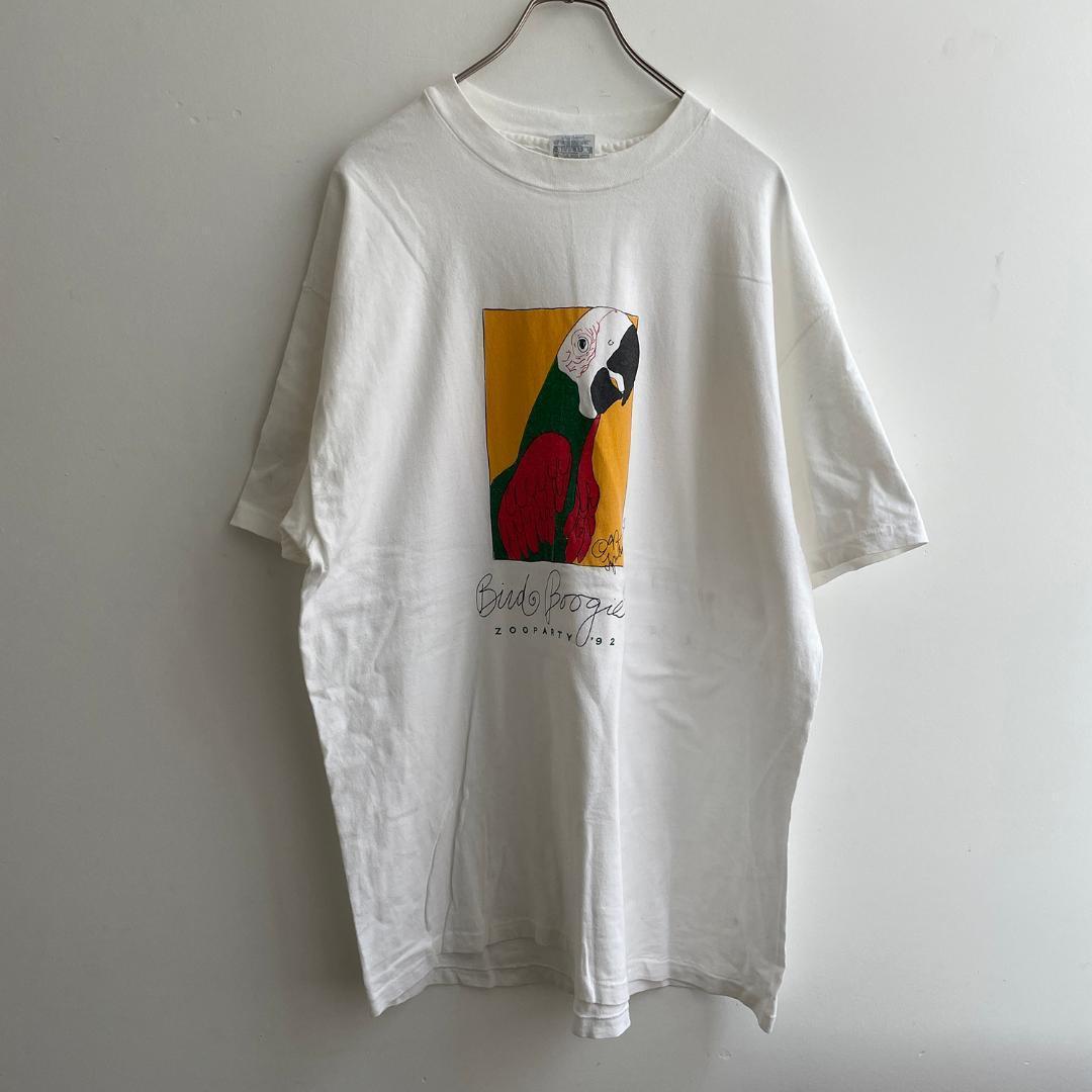【300】ヴィンテージ Tシャツ オウム ZOO PARTY 92年 90s オシャレ アニマルT 動物T オウム 鳥 カワイイ USA製 シングルステッチ 11,100円