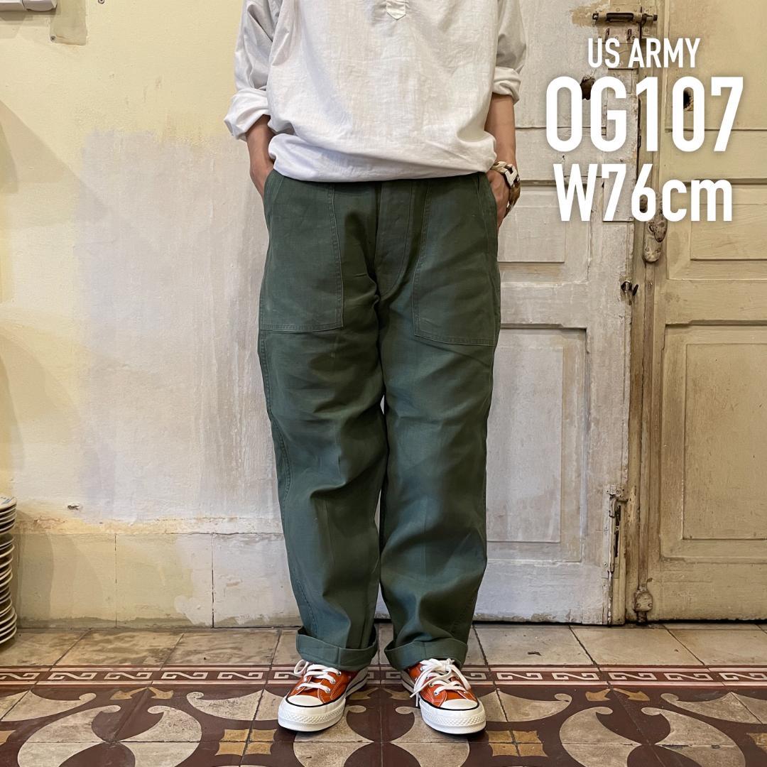 楽天市場】60's US ARMY Cotton Satin Baker Pants OG-107 W30