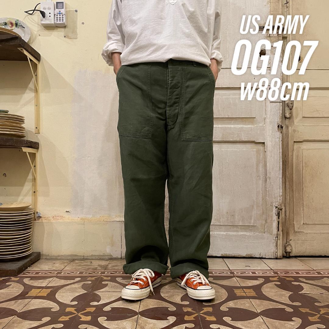 vintage 60年代 USARMY ベイカーパンツ　OD ミリタリーパンツ 60s US ARMY ベイカーパンツ OG107 COTTON TROUTHERS 60年代