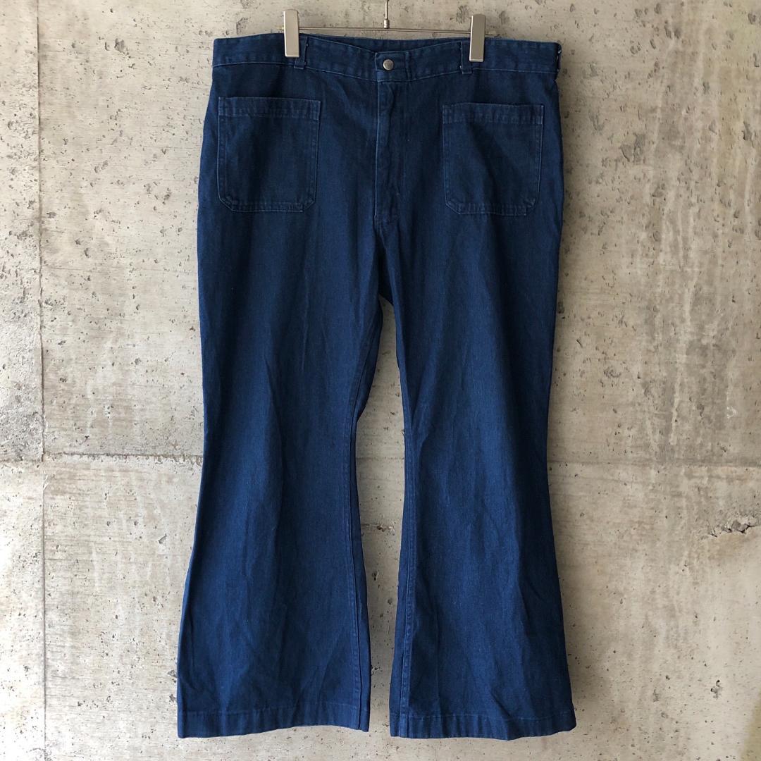 KU263 USN US NAVY 亜米利加軍 乗り組み員 広広としたジーンズ 90s メンズファッション-ズボン・パンツ