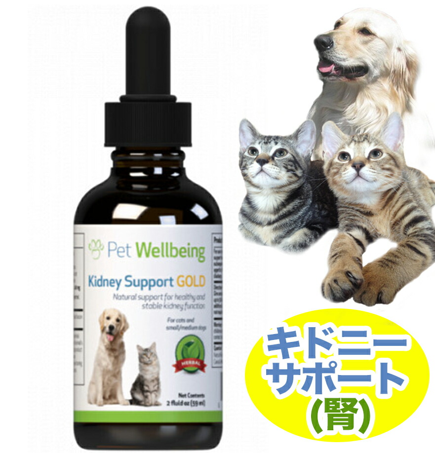 営業 犬 猫 液体サプリメント Kidney Support Gold 腎臓 59ml カナダ産 Fucoa Cl