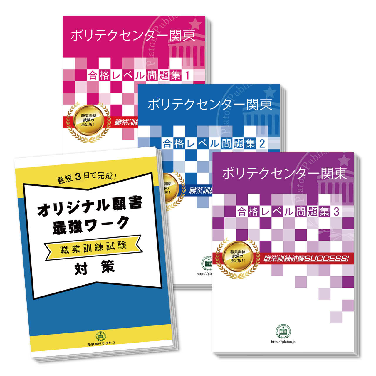 ポリテクセンター関東 受験合格セット 3冊 オリジナル願書最強ワーク 受験専門サクセス 資格 検定 看護 医療関係資格 看護師資格 送料 代引手数料無料