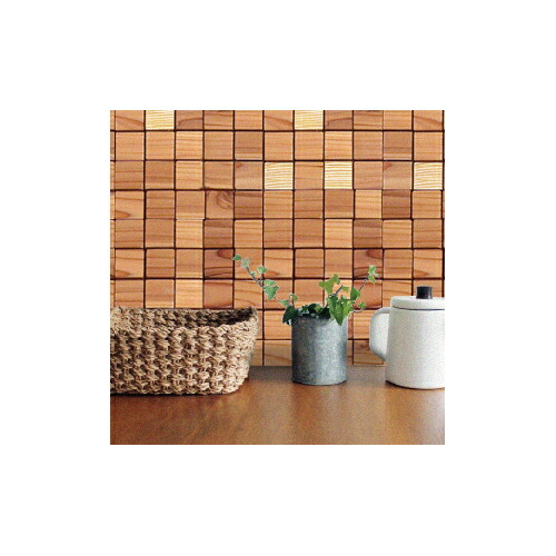 室内用壁材 ウッドタイル 45×45×12mm フラットデザイン 1平米 494枚セット NB4545-12-n DIY 簡単 ハンドタッカー 無垢 壁 木材 インテリア アクセント