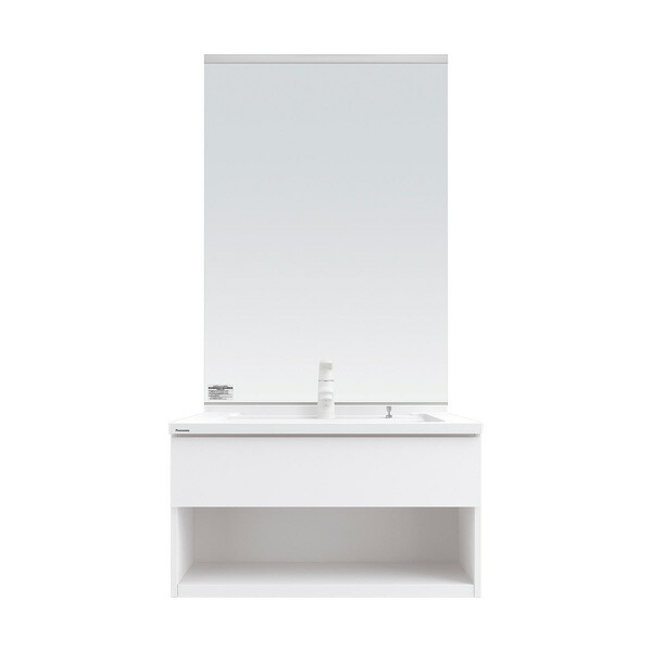 新作 オープン 900mm フロート Cライン パナソニック Xgqc90d5mya Gqc075 L R Np スワンネックシングルレバー Yak 照明なし オープン棚付収納1面鏡 浴室 浴槽 洗面所 Rideshare2vote Com