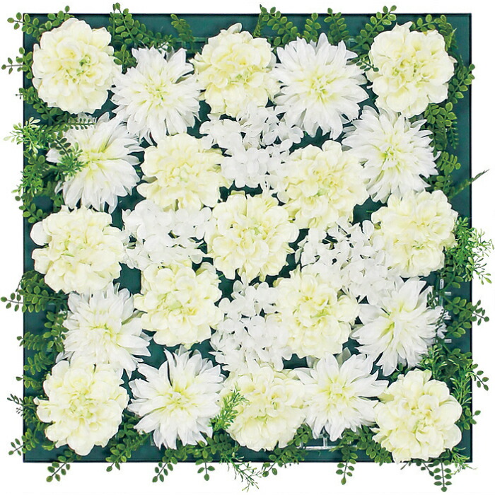 インテリアアート アートデコ アートパネル フラワー 400×400×100 AR6000 アートパネル 北欧 モダン 玄関 花 横長 モノトーン