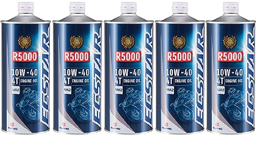 【5本セット】スズキ 純正 エクスター R5000 10W-40 1L バイク 二輪 エンジンオイル ECSTAR 99000-21DB0-016