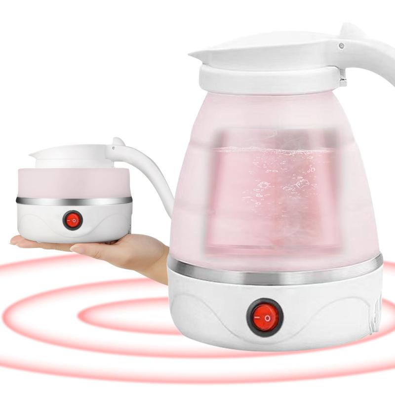 Aseech 折りたためる電気ケトル 温度調節機能付 携帯ポットシリコン キャンプ 電気ポット アウトドア 携帯 海外対応 持ち運び 湯沸かしコンパクト 空焚き防止 コンパクト キャンプ 海外でも
