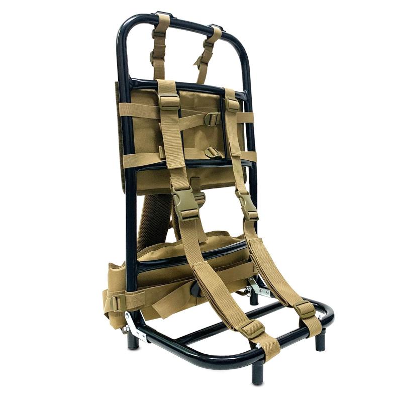 [PAKESI] 持ちはこび 背負子 山登り用 軽銀アロイ 携帯型 折りたたみ式 耐荷重60KG 牢固たる うしろ側容器に並べる外枠 つり銭/難民キャンプ/アウトドア 間隔文字 37*25*73珊