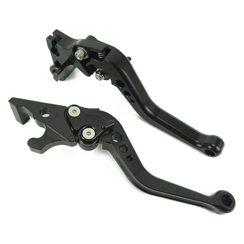 Y11m2ALL黒マット ヤマハ ブレーキ クラッチレバー 6段階調整 ショート YZF-R25 YZF-R3 MT-25 MT-03 等に適合