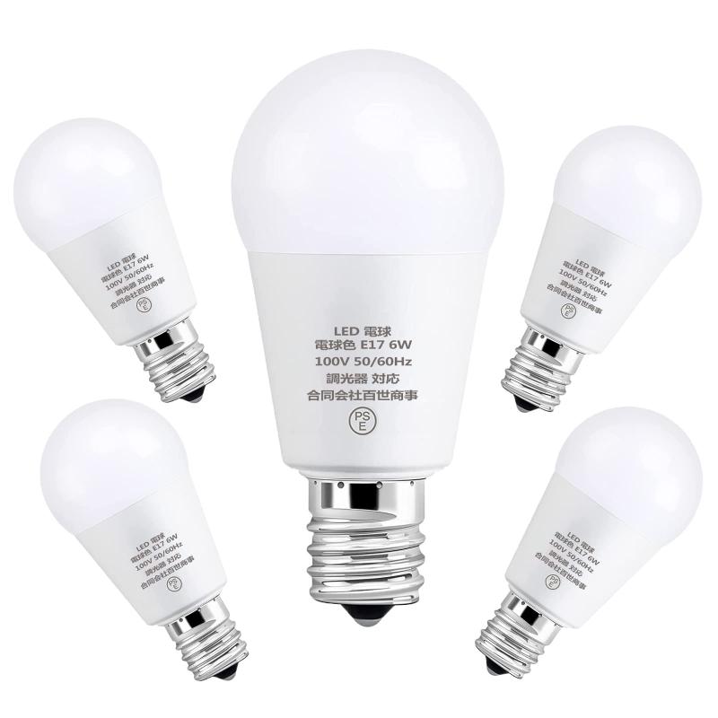 楽天市場】LED電球 E17口金 電球色 6.5w 760lm 密閉対応 調光対応 60w