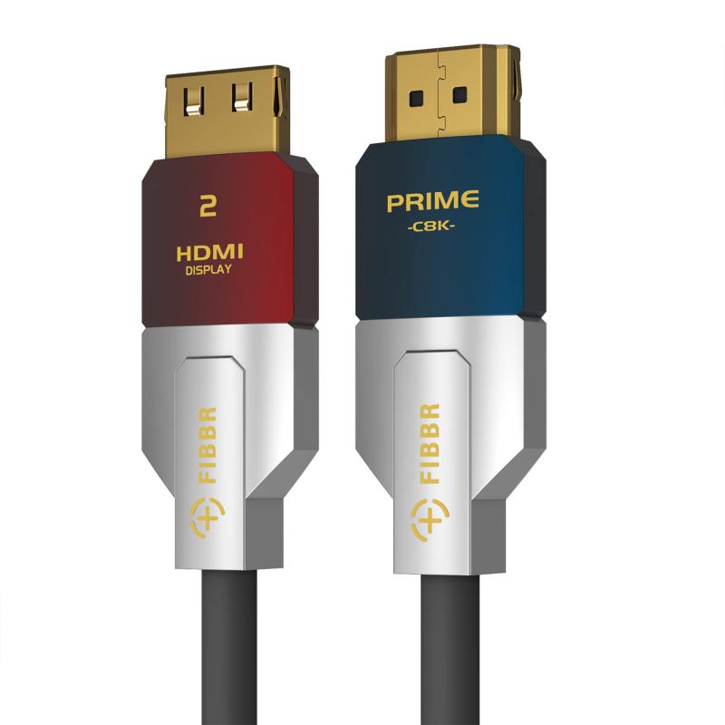 FIBBR 8K HDMI 2.1 有線テレビ、48Gbps HDMI 有線テレビ 8K@60HZ、4K@120サイクル、10K@120サイクル DSC UHD 見せびらかす