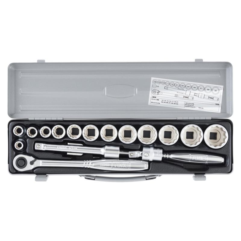 トネ(TONE) ソケットレンチセット 760M00 差込角12.7mm(1/2") 内容17点
