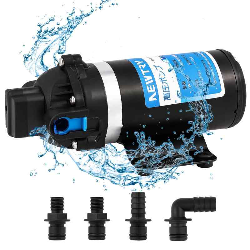 NEWTRY 高圧ポンプ 加圧ポンプ 給水 排水ポンプ ダイヤフラムポンプ 電動ウォーターポンプ 最大揚程110m 160PSI 最大吐出量6-7L/min 低騒音 車用 家庭用 50Hz/60Hz|ok-shop88
