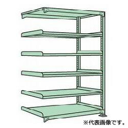【連結型】スチール棚 中量ラック150kg/段タイプ 高さ1800×間口1190×奥行600mm 棚板6枚 業務用ラック お客様組立 送料別 法人様限定商品