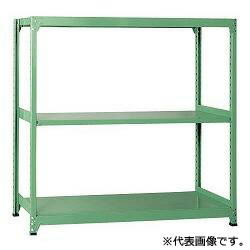 スチール棚 中量棚 単体型 300kg/段タイプ 高さ1500×間口1200(柱芯)×奥行750mm 棚板3枚 業務用ラック お客様組立 送料別 法人様限定商品
