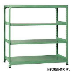 スチール棚 中量ラック150kg/段タイプ 単体型 高さ1500×間口1790(柱芯)×奥行450mm 棚板4枚 業務用ラック お客様組立 送料別 法人様限定商品