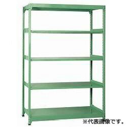 スチール棚 中量ラック150kg/段タイプ 単体型 高さ2100×間口1190(柱芯)×奥行600mm 棚板5枚 業務用ラック お客様組立 送料別 法人様限定商品