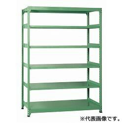 スチール棚 中量ラック150kg/段タイプ 単体型 高さ2100×間口1190(柱芯)×奥行450mm 棚板6枚 業務用ラック お客様組立 送料別 法人様限定商品