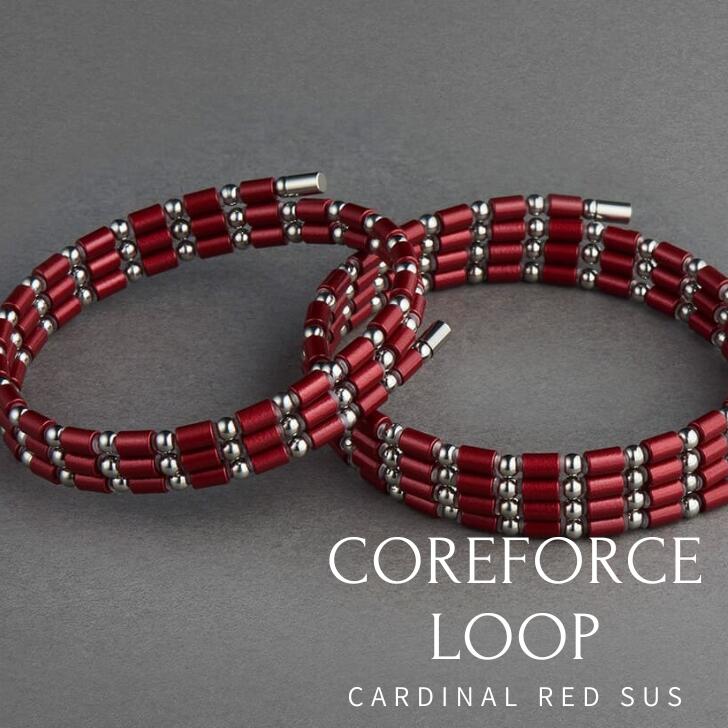 COREFORCE LOOP, CARDINAL RED（カーディナルレッド）, SUS（サス）コアフォースループ カーディナルレッド SUS CFL 70cm 50cm ステンレス ブレスレット ネックレス スポーツアクセサリー ゴルフ｜ジーンズ デニムの専門店 岡部屋