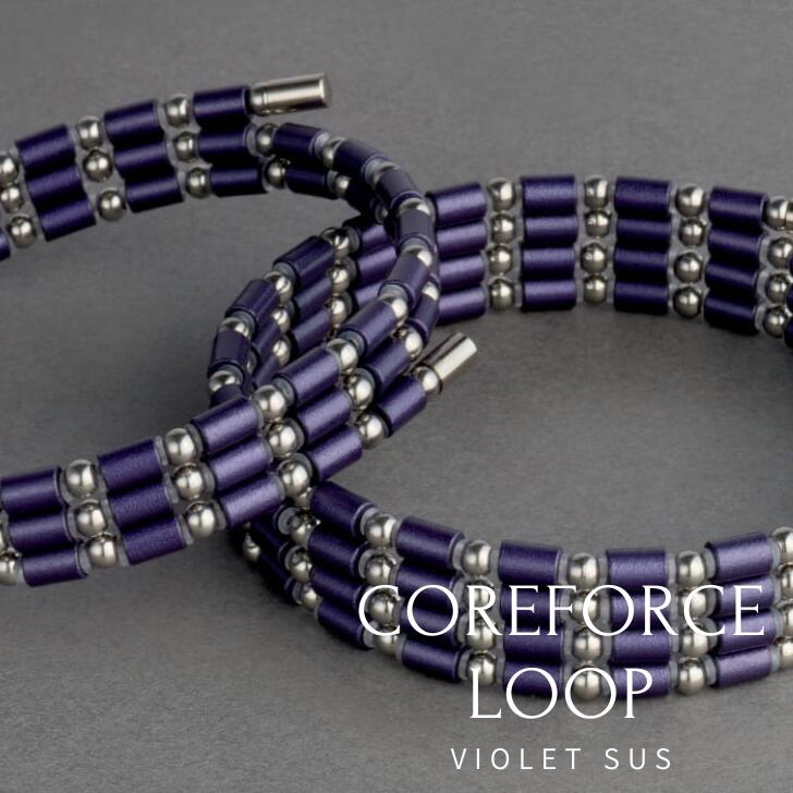 COREFORCE LOOP, VIOLET(ヴァイオレット) , SUS(サス)コアフォースループ ヴァイオレットSUS CFL 70cm 50cm ステンレス ブレスレット ネックレス スポーツアクセサリー ゴルフ|ジーンズ デニムの専門店 岡部屋