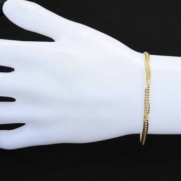 楽天市場 喜平ブレスレットk18 ゴールド 6面ダブル cm 10g ゴールド キヘイ チェーン 18金 新品 メンズ レディース 御徒町宝石問屋