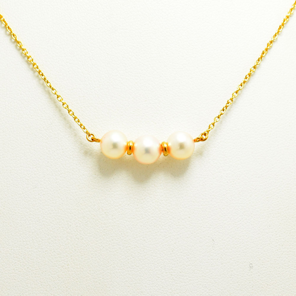 タサキ ネックレス TASAKI 田崎 あこや真珠 6.8mm K18 750 新品仕上げ 中古
