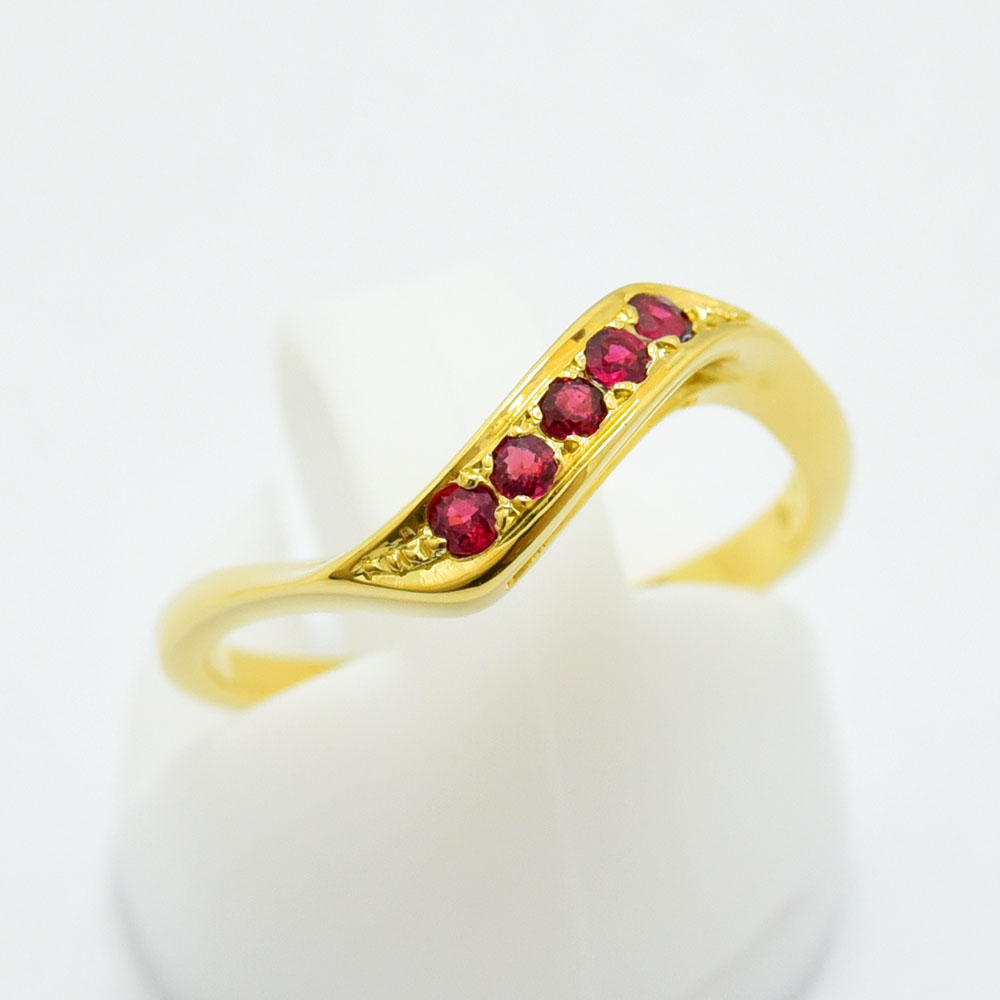 ミキモト リング MIKIMOTO 指輪 ルビー 0.16 K18 約11号 新品仕上げ 中古 43,560円