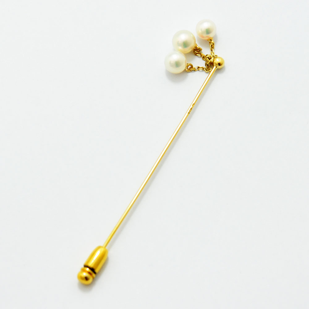 ミキモト ブローチ MIKIMOTO ピン あこや真珠 アコヤ パール K14 新品仕上げ 中古|御徒町宝石問屋