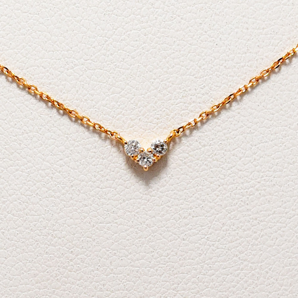 楽天市場】4℃(ヨンドシー) ネックレス ハート ダイヤモンド 18金ピンク