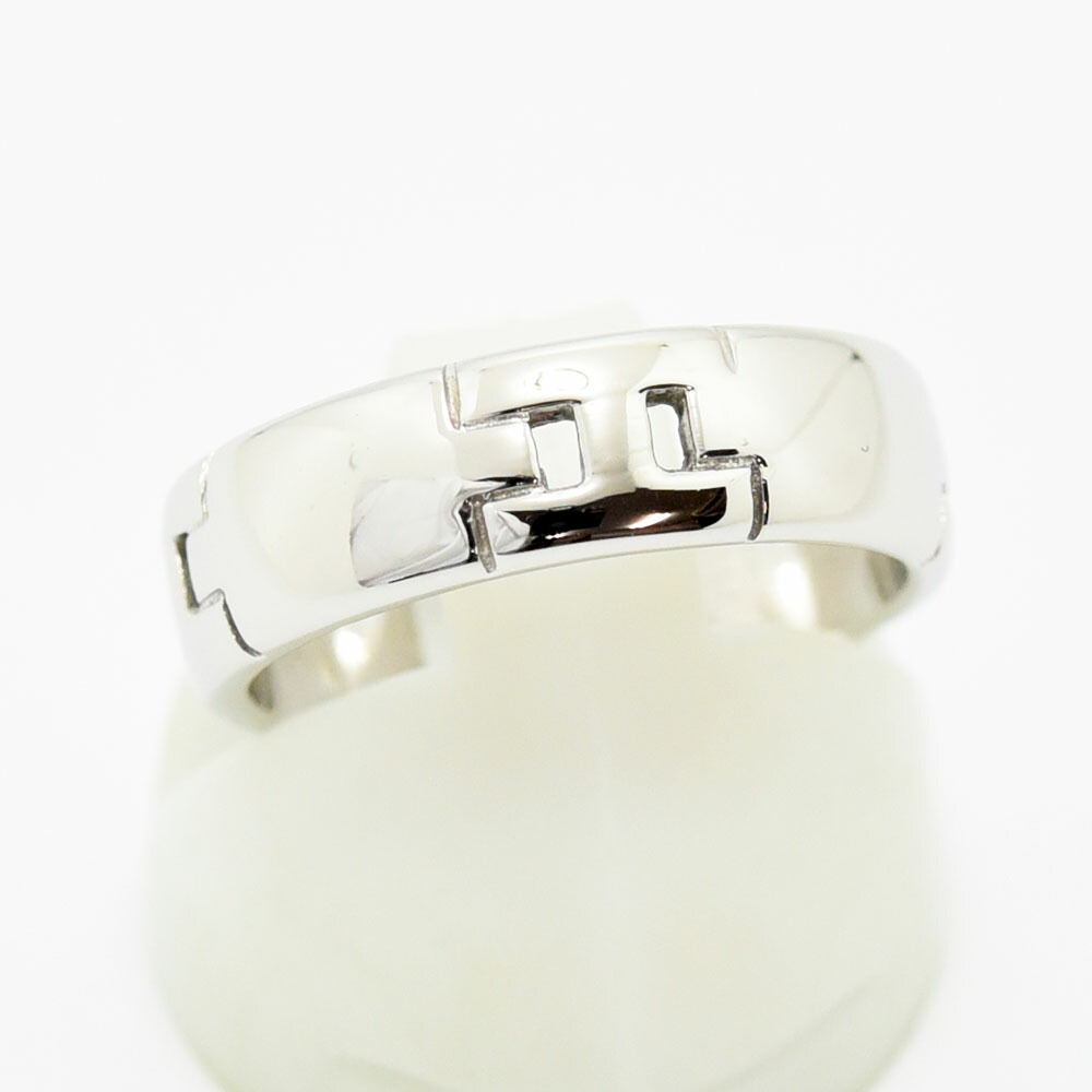 エルメス リング ヘラクレス HERMES 指輪 K18WG 750 #50 約9.5号 新品仕上げ 中古