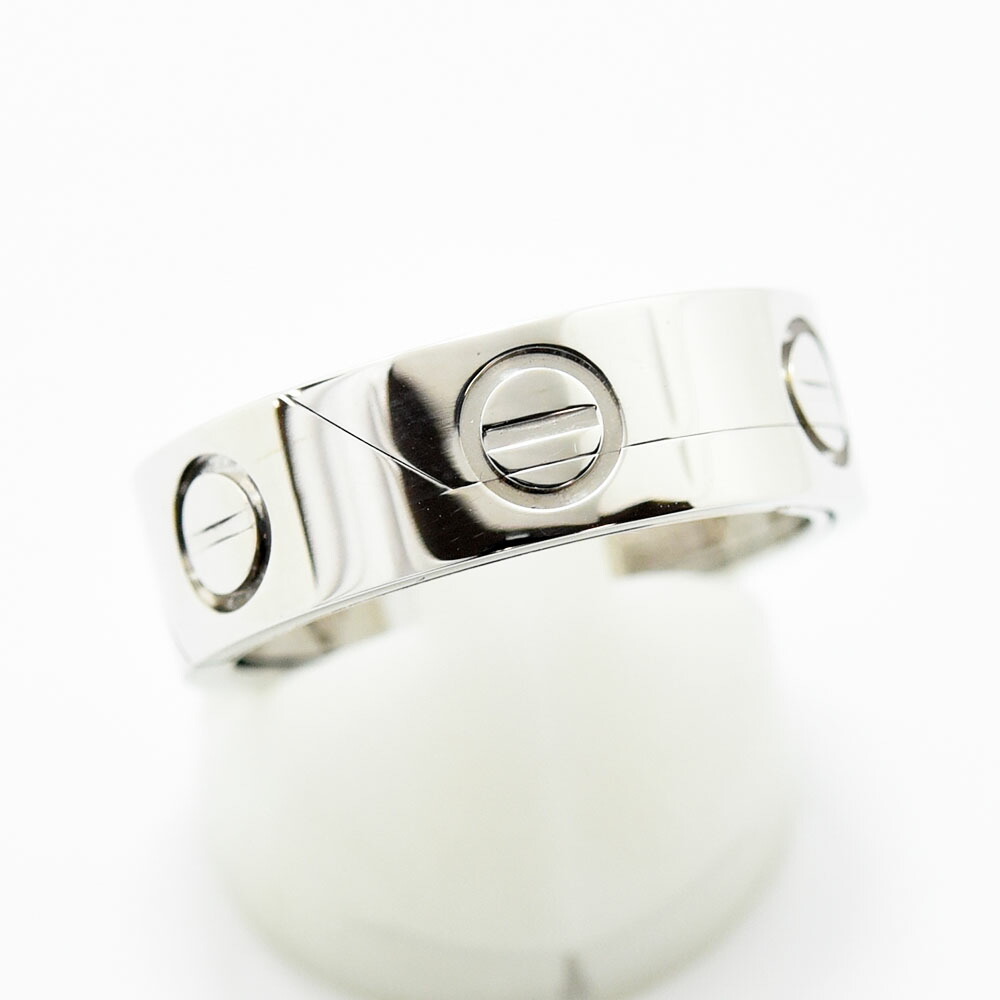 カルティエ リング アストロ ラブリング Cartier 指輪 K18WG 750 #58 約18号 新品仕上げ 中古