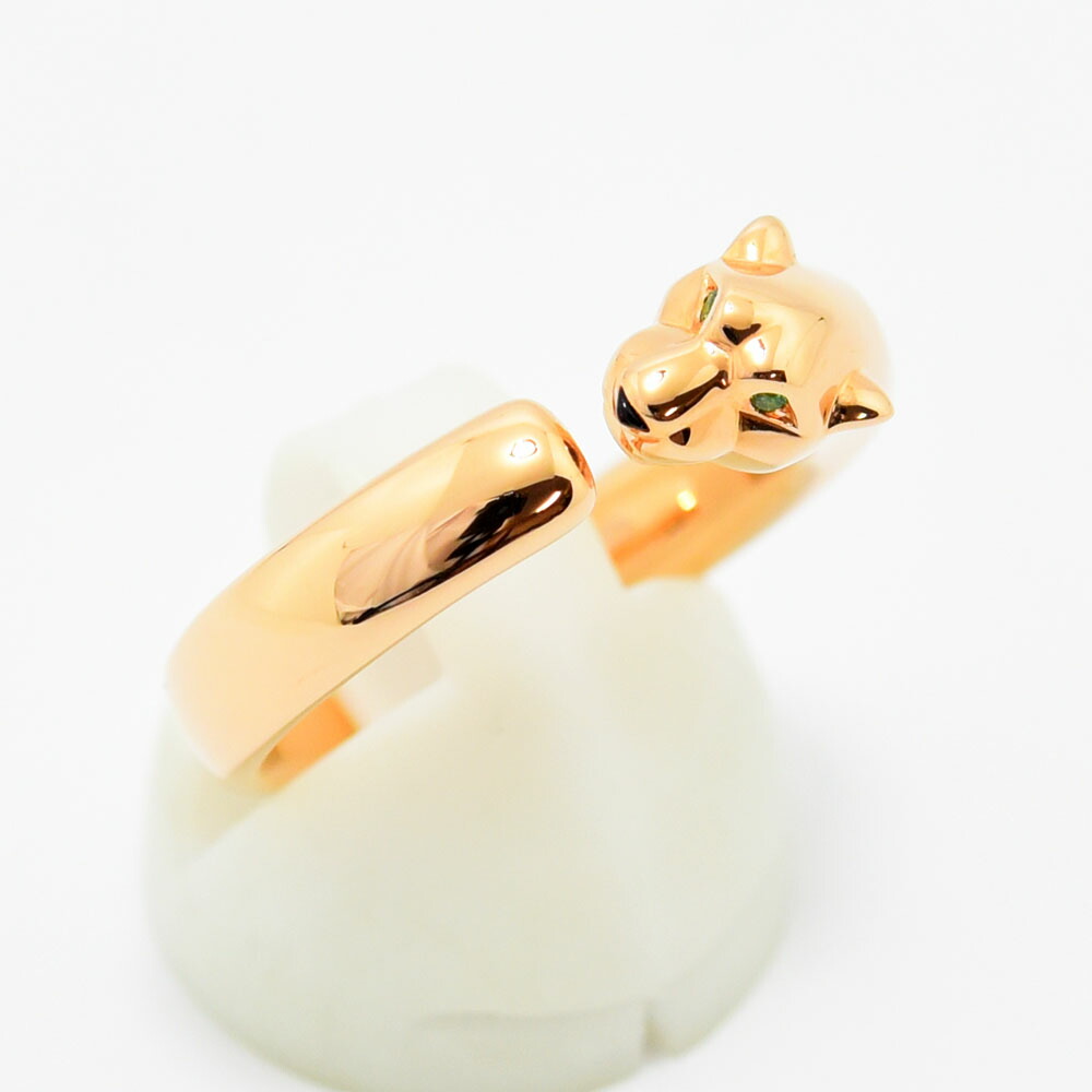 カルティエ リング パンテール Cartier 指輪 ツァボライト ガーネット オニキス K18PG 750 #56 約15.5号 新品仕上げ 中古 252,450円