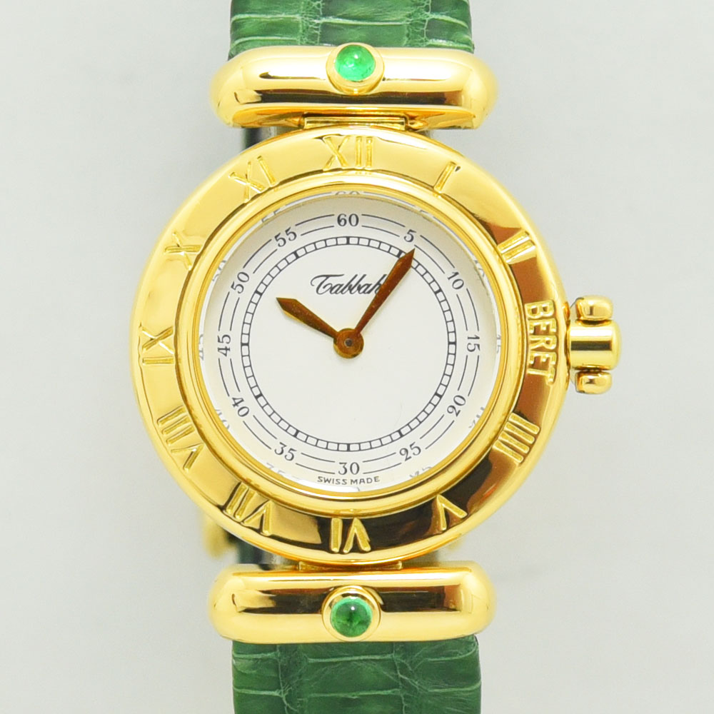 TABBAH時計 シルバー/ゴールド 楽天市場】Tabbah タバー BERET べレ 18Kホワイトゴールド クオーツ 8P