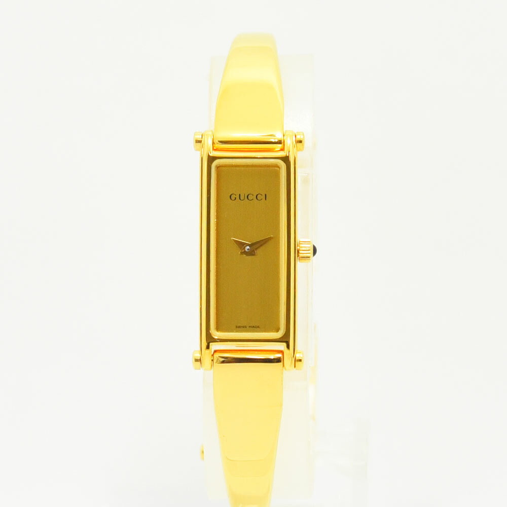 グッチ 時計 レディース GUCCI 1500L クォーツ バングル SS ステンレススチール ゴールド 軽仕上げ 中古｜御徒町宝石問屋
