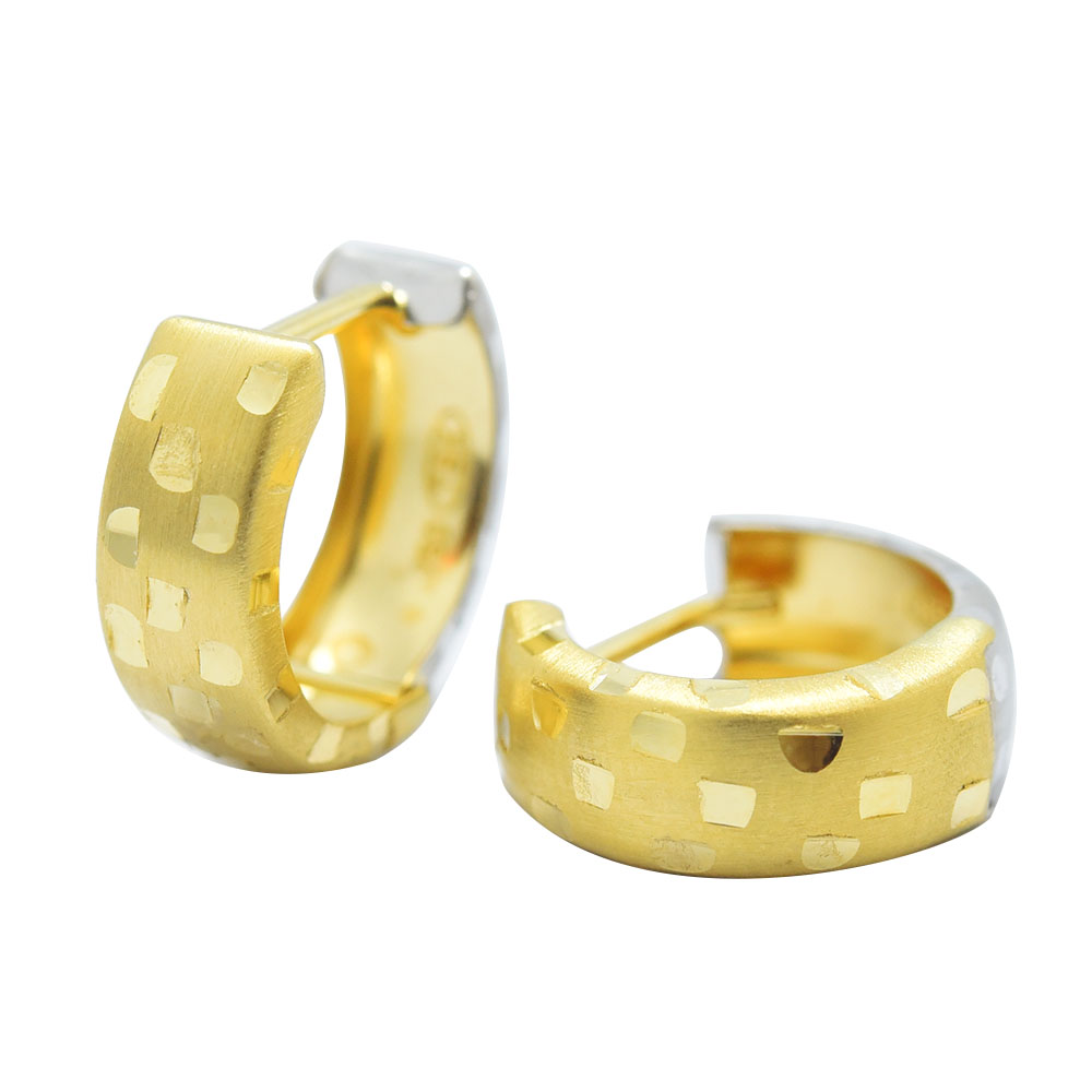 新品　ピアス メンズ フープ K18 ダブル 2連 中折れ 両耳 レディース ピアス メンズ フープ K18 ダブル 2連 中折れ 両耳 レディース 新品