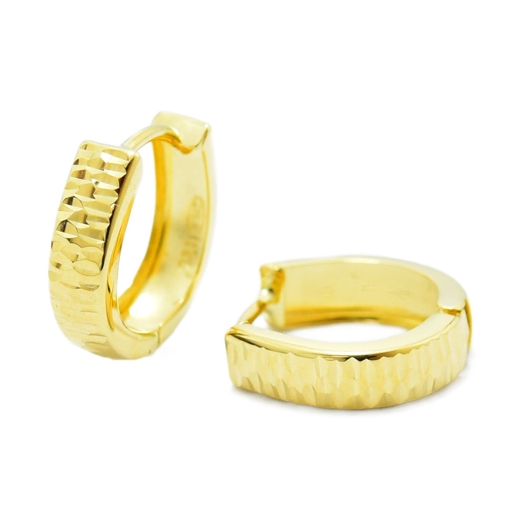 楽天市場】ピアス メンズ フープ K18 イエロー ホワイト 中折れ 両耳