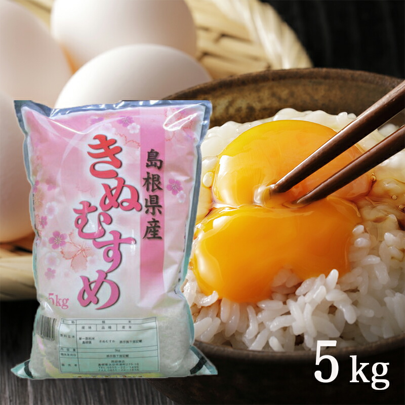 【送料無料】令和６年産  産地直送 島根県産 お米 きぬむすめ 5kg <br>精米 5キロ ギフト 島根 米 ブランド米 国内産米 単一原料米 お歳暮