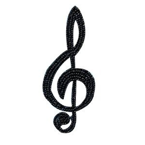 楽天市場 ビーズモチーフ ト音記号 M431 縫い付けタイプ 42 ブラック H 4b 新宿オカダヤ楽天市場店