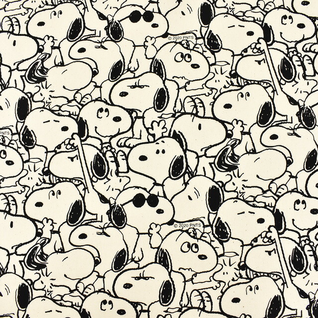 楽天市場 生地 スヌーピー オックス モノクロkno ホワイト H Ki 新宿オカダヤ楽天市場店