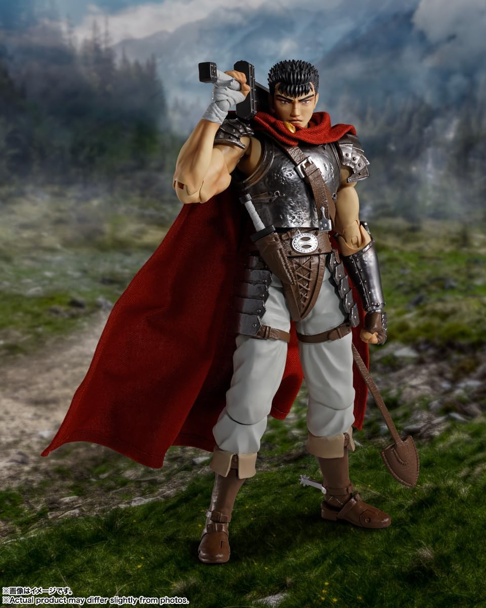7月19日発送 BANDAI SPIRITS(バンダイ スピリッツ) S.H.Figuarts フィギュアーツ ベルセルク ガッツ（鷹の団） 約160mm PVC&ABS&布製 塗装済み可動フィギュア画像