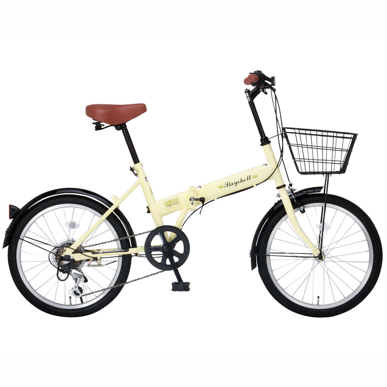 楽天市場】Feel sky 折畳自転車20 6段LEDオート Mライトグレー : ホー