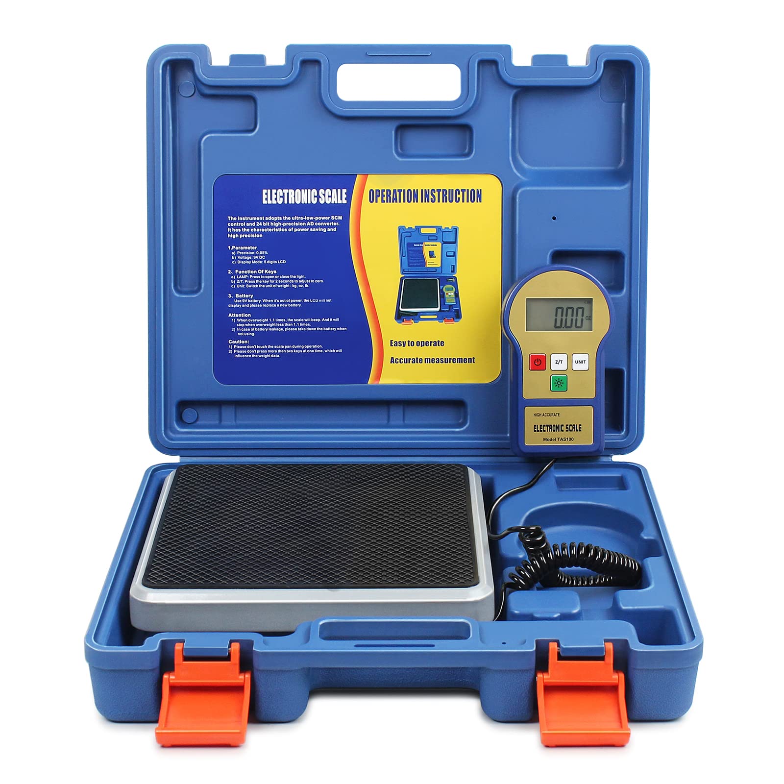 【楽天市場】BACOENG デジタルチャージングスケール 冷媒スケール、HVAC自動ACのための100kg充電する自動シャットオフ、バック