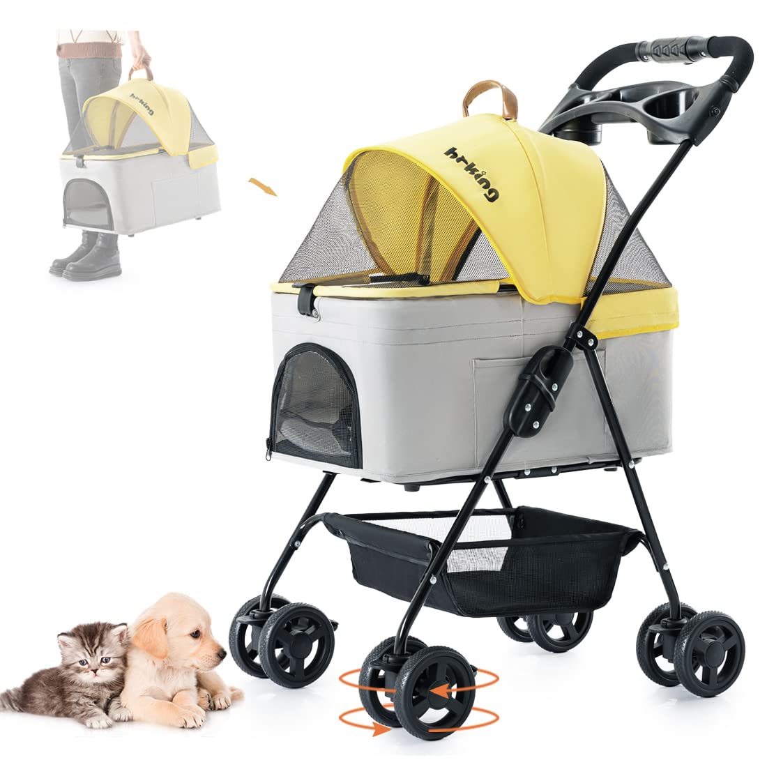 ⭐️Aikenn分離式 ペットカート 4輪360°回転 猫犬兼用 軽量 取り外し可 Amazon.co.jp: Aikenn分離式 ペットカート 4輪360°回転